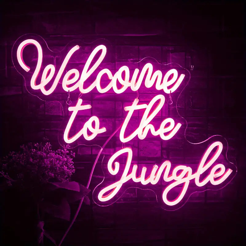 Welcome To The Jungle Neon Sign - 42*1.6*33cm