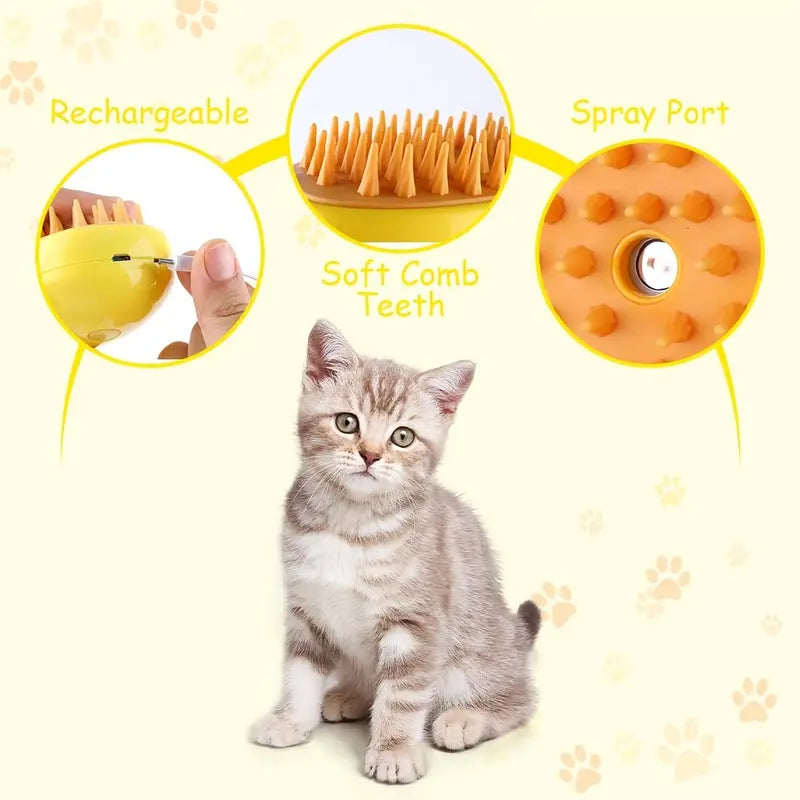 4 In 1 Multifunctional Cat Steamy Brush