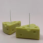 Cheese Slice Soy Wax Candle Set - 2Pcs