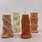 Column Soy Wax Candle Set - 4Pcs