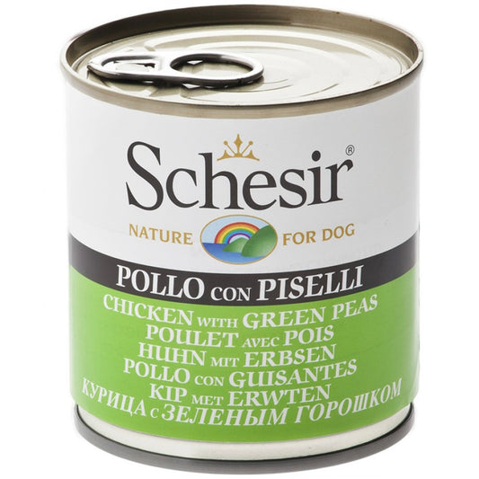 Schesir Dog Can Chicken Green Peas 285g