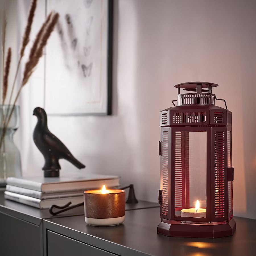 Maroon Art Deco Lantern