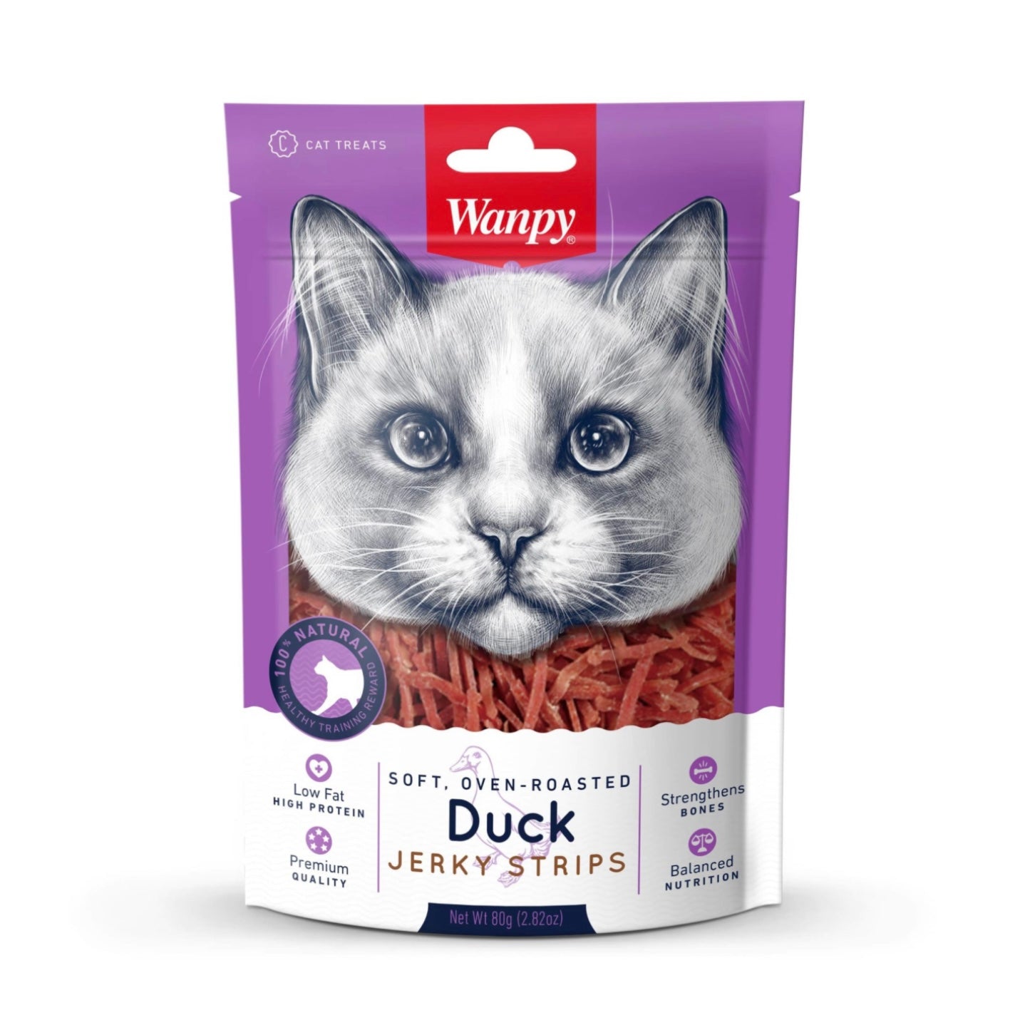 Wanpy Cat Oven - Roasted Soft Duck Jerky Strips for Cat