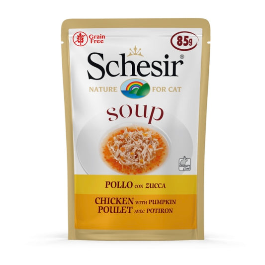 Schesir Cat Pouch Soup Chicken Pumpkin 85g