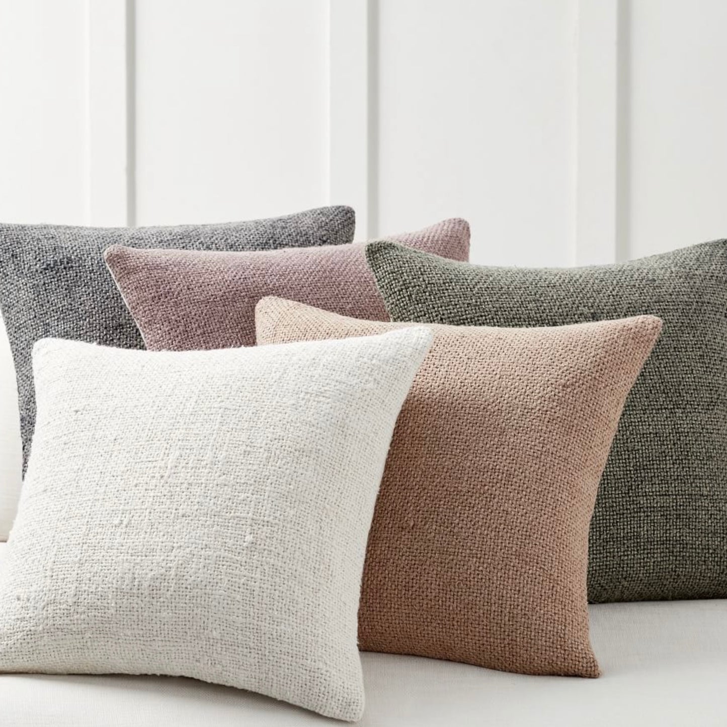 Faye Textured Linen Pillow Covers