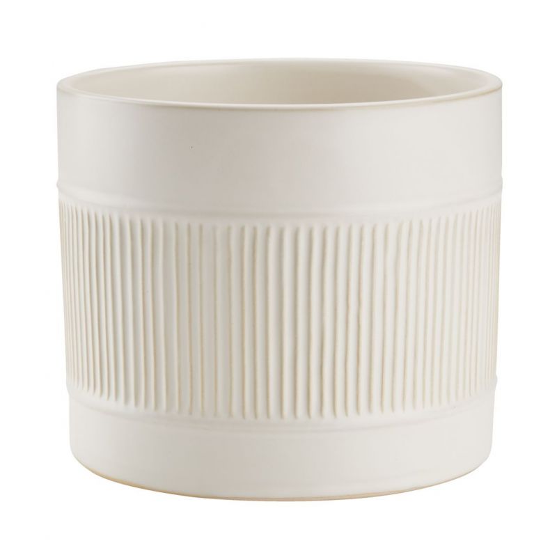 White Stone Brushed Plant Pot