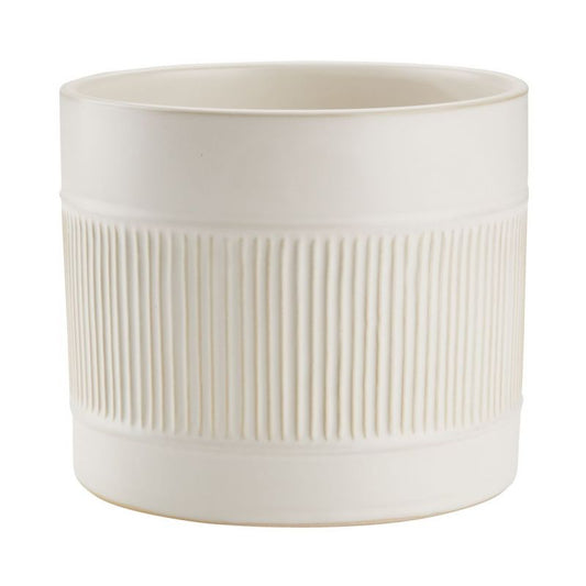 White Stone Brushed Plant Pot