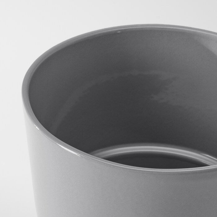 Glazed Grey Minimal Plant Pot