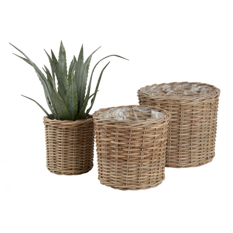 Rattan 3 pcs Planters