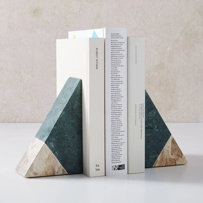 Pieced Marble Bookends