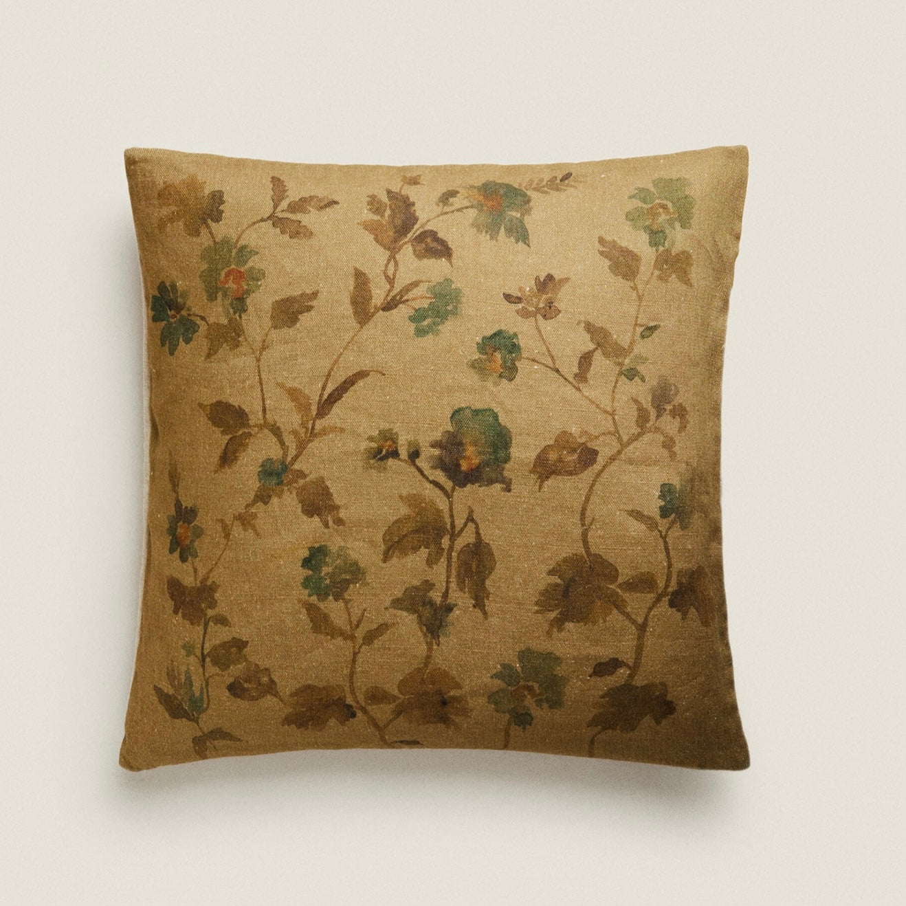 Soft Floral Print Cushion