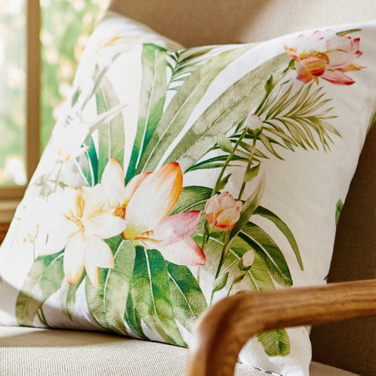 Tropical Flower Plant Cushion