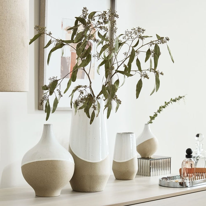 Half-Dipped Stoneware Vases