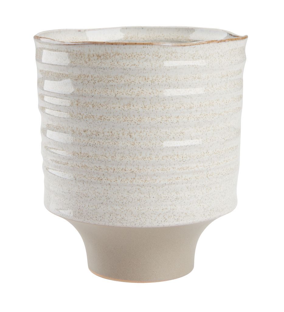 Ceramic Cream Sand Plant Pot