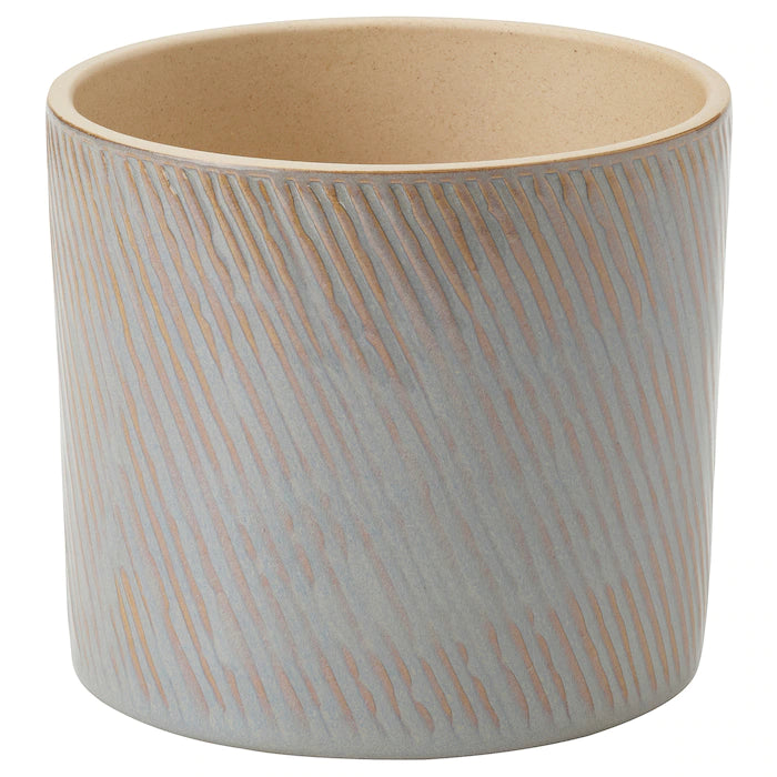 Textured Glazed Plant Pot