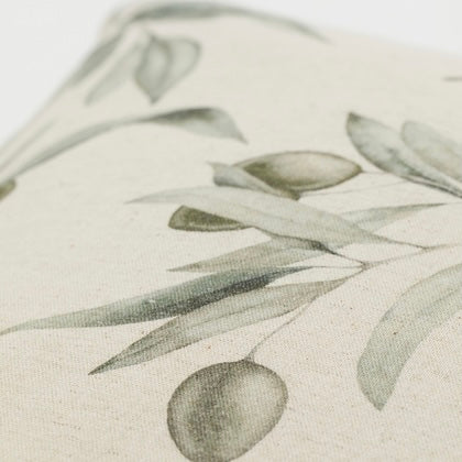 Linen-blend Olive Cushion