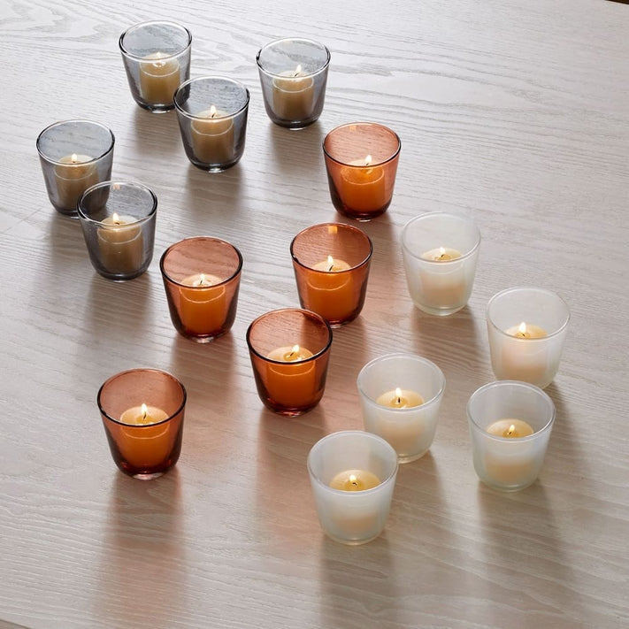 Colored Glass Votive Candles (Set of 5)