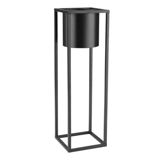 Black Square Steel Stand Planter