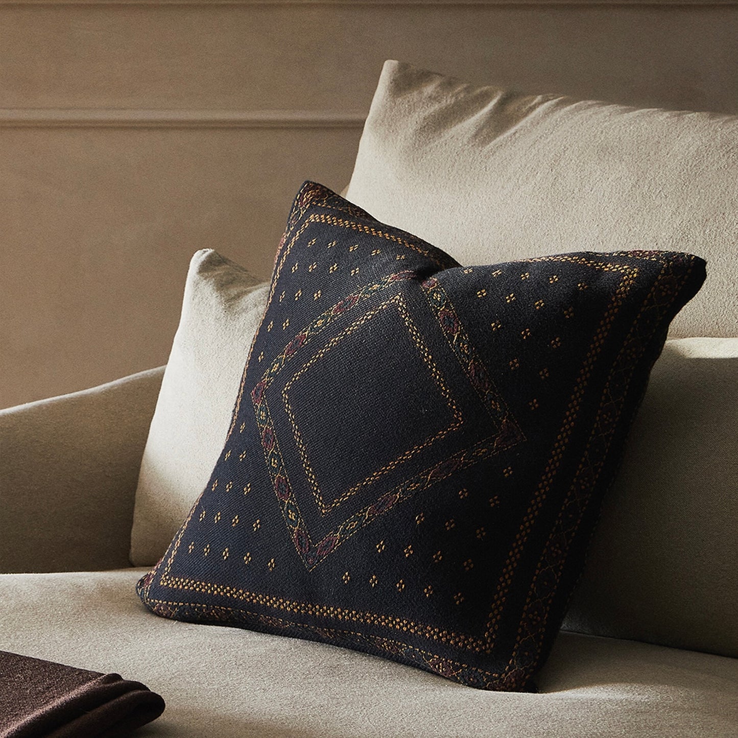 Geometric Jacquard Cushion