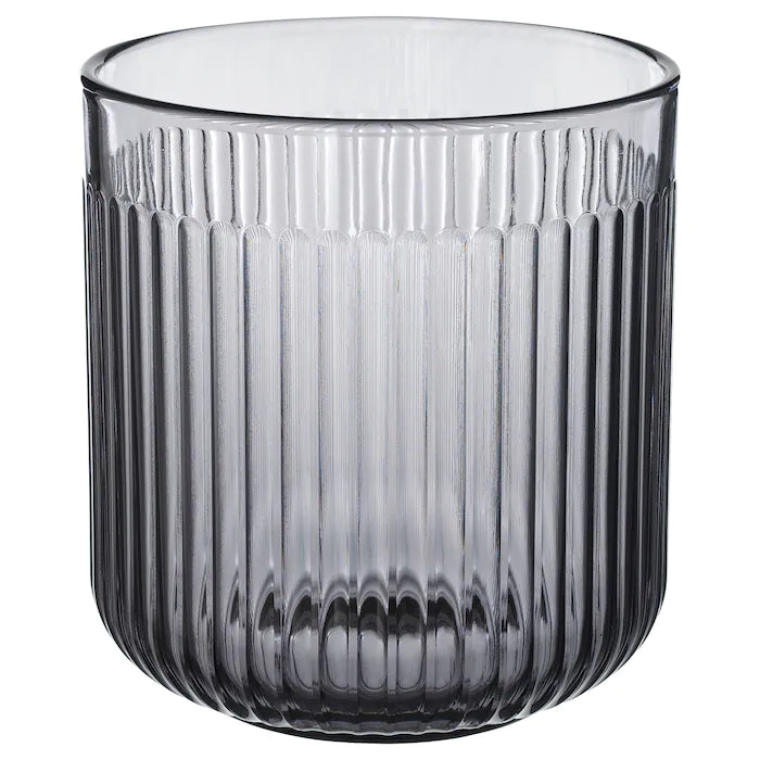 Glass Grooved Plant Pot