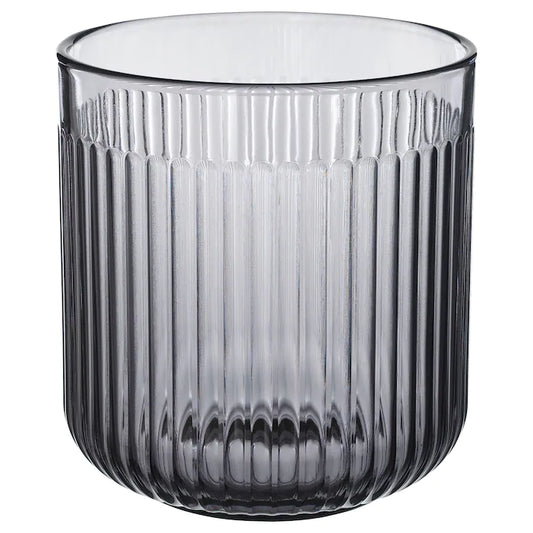 Glass Grooved Plant Pot