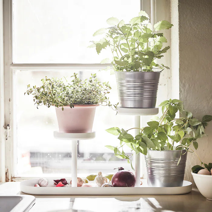 White Steel Pot Stand