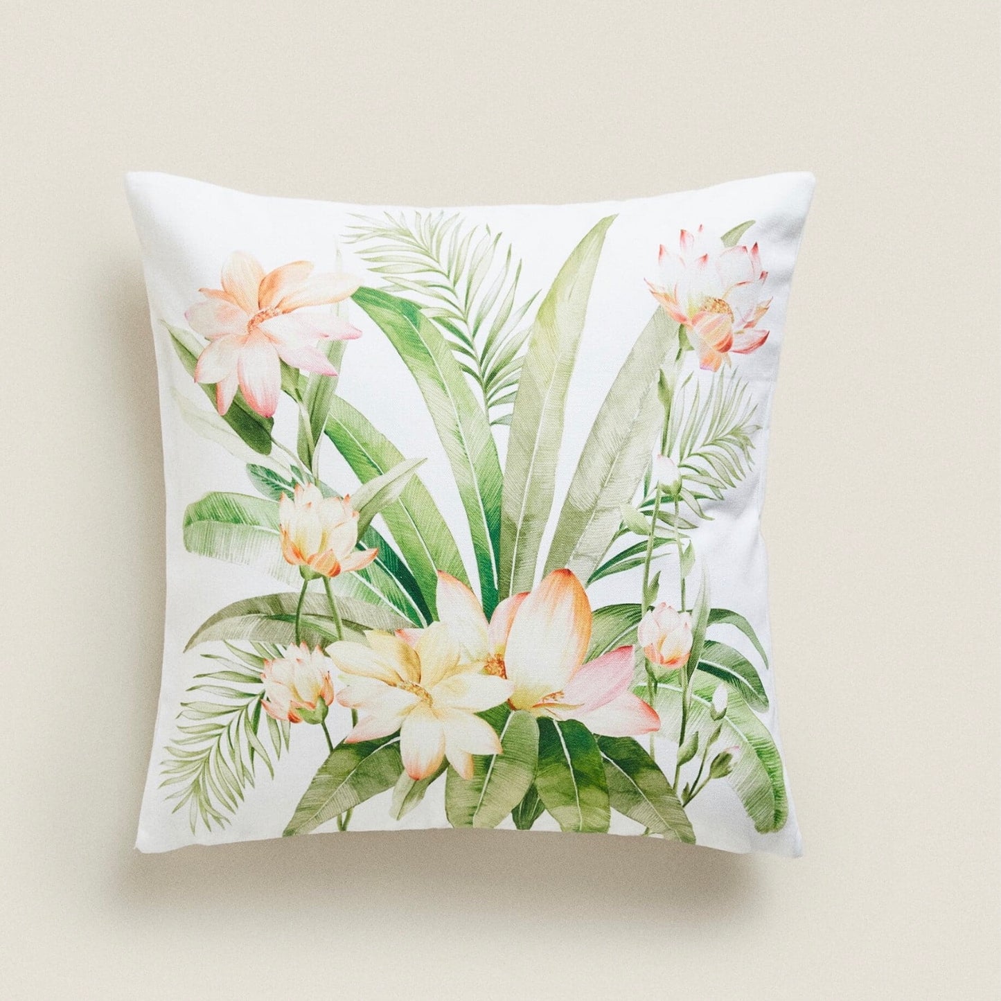 Tropical Flower Plant Cushion