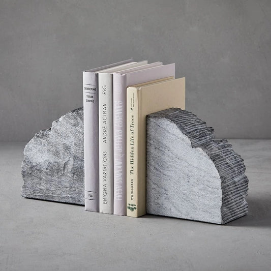 Rough Cut Stone Bookends