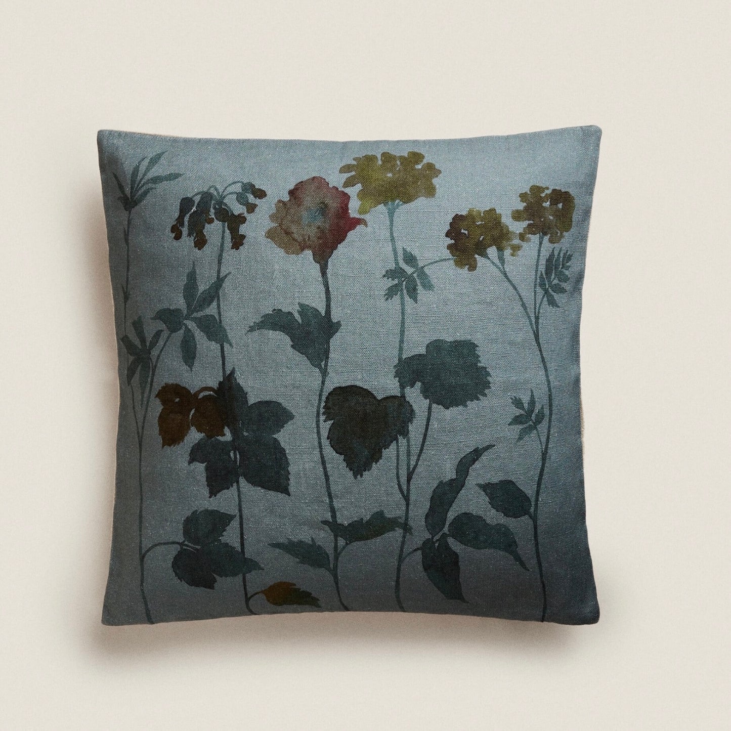 Soft Floral Print Cushion