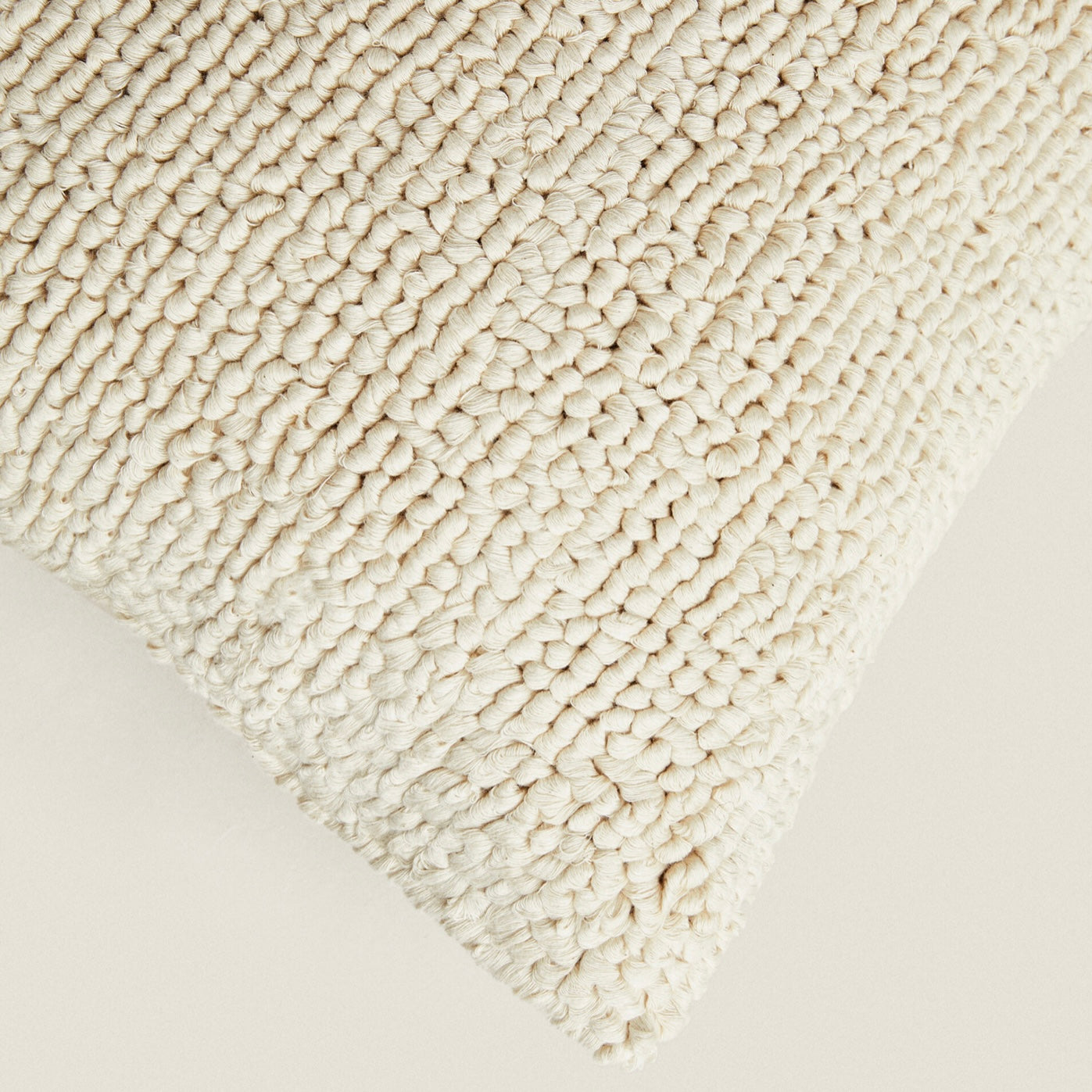 Cream Textured Cushion