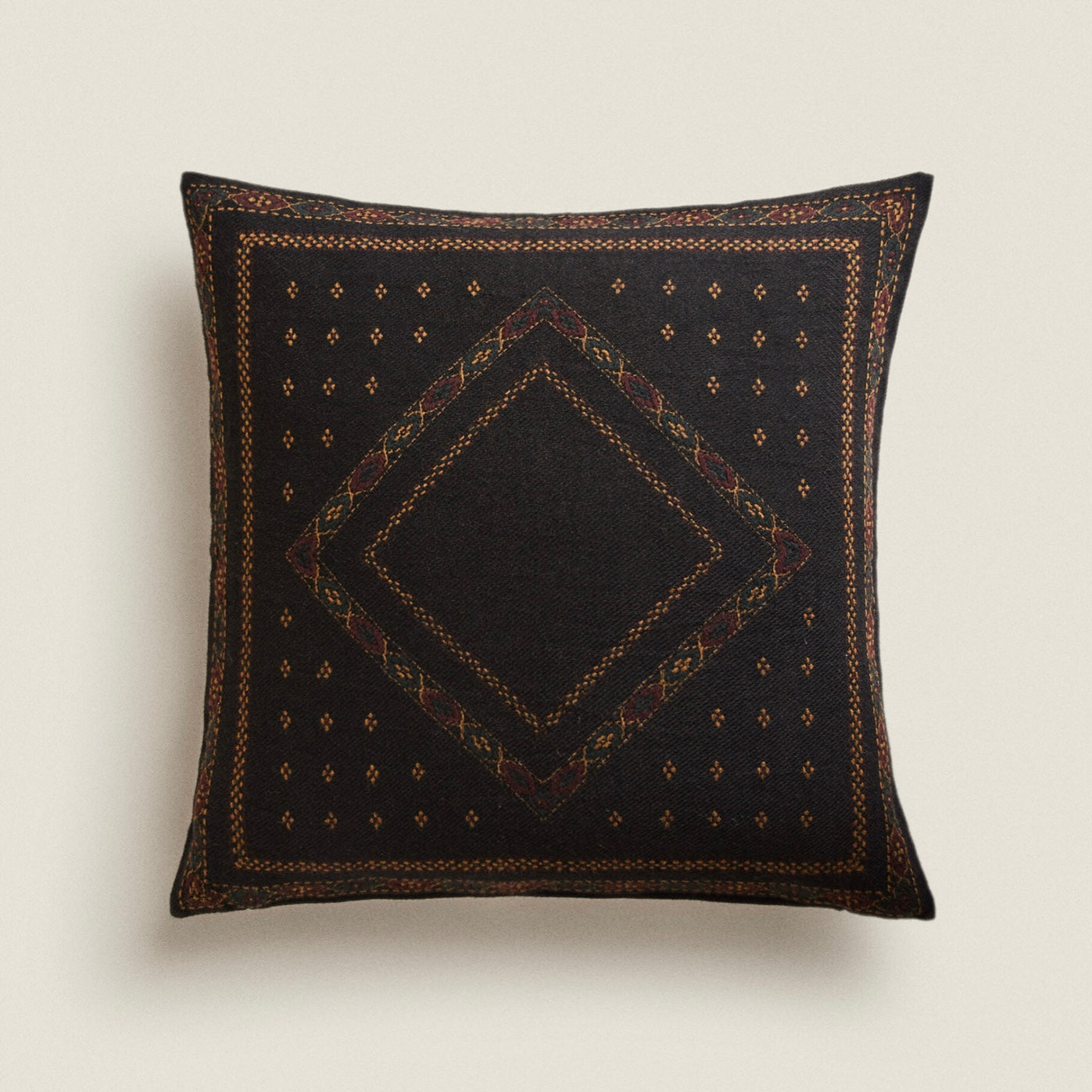 Geometric Jacquard Cushion