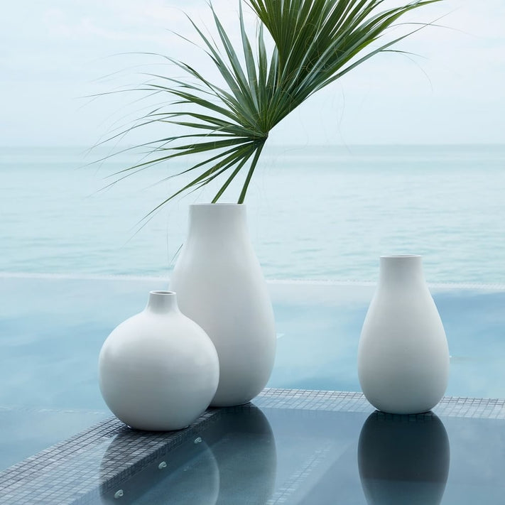 Oversized Pure White Ceramic Vases