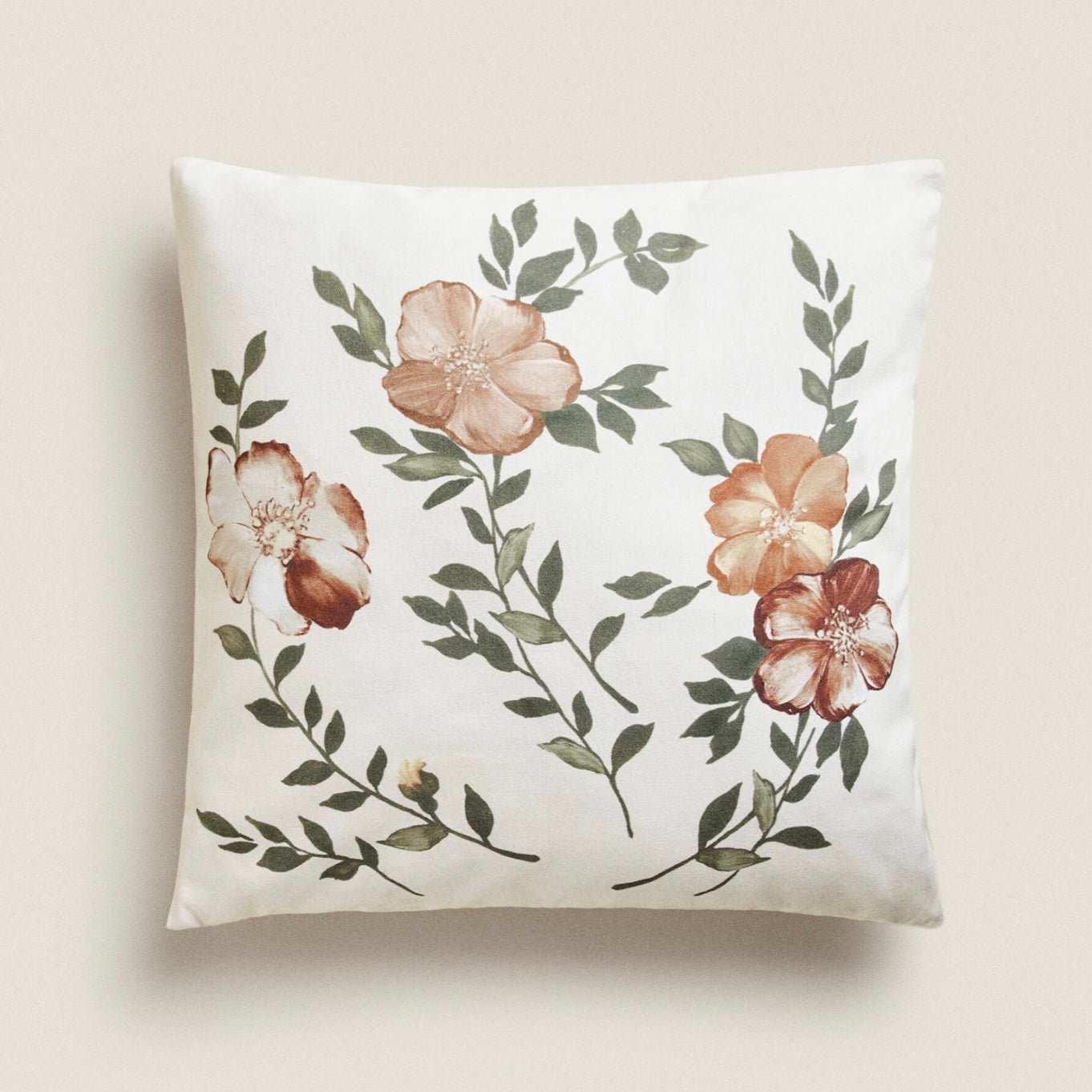 Pink Floral Cushion