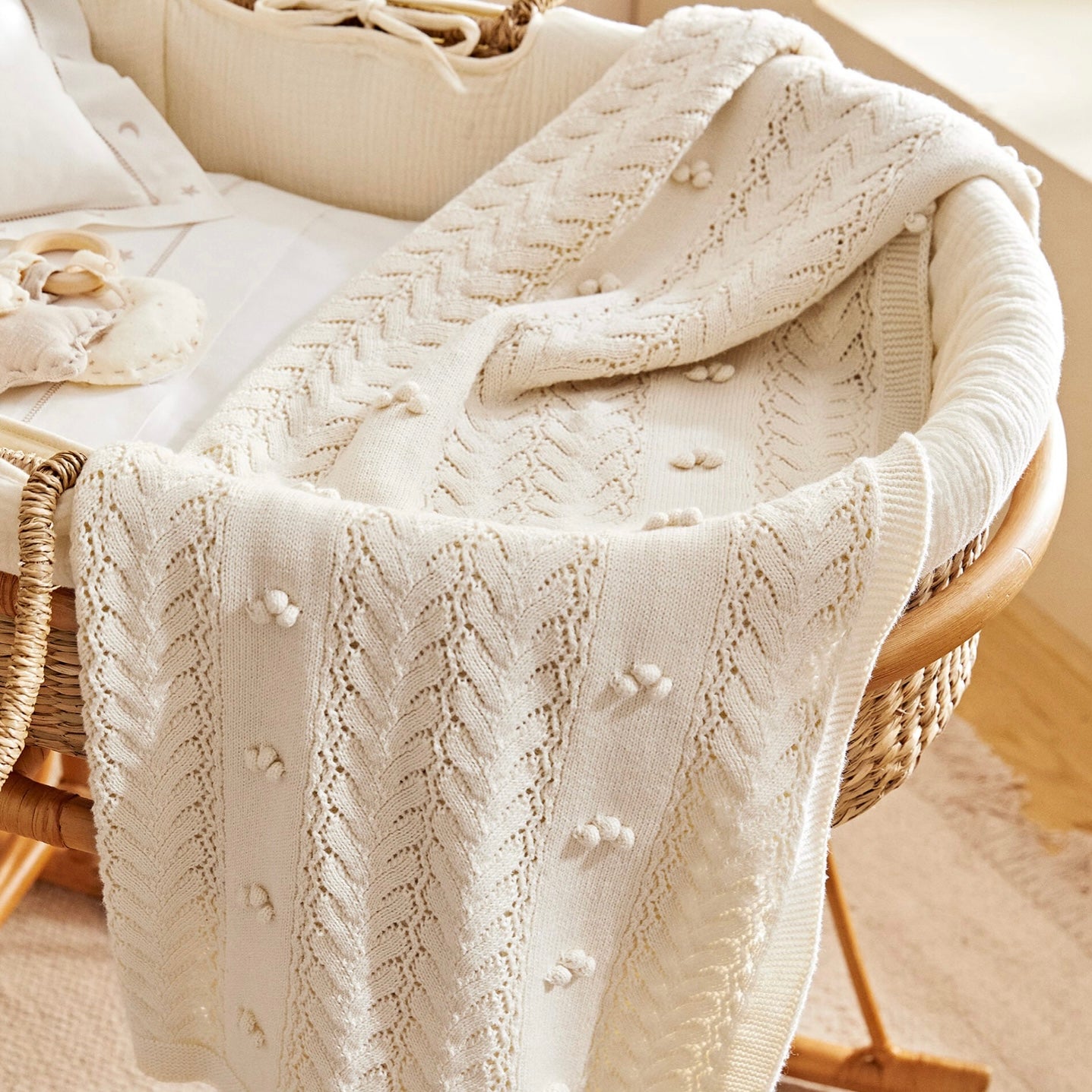 Cotton Knit Throw