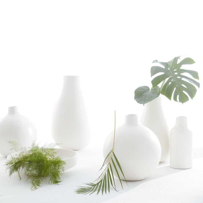 Oversized Pure White Ceramic Vases