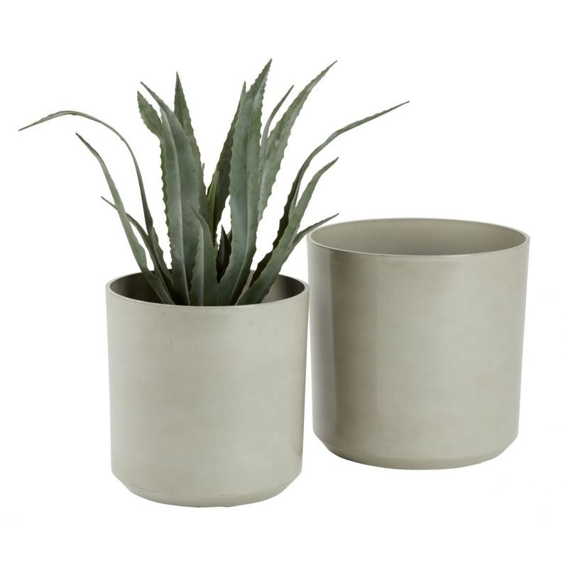 2 pcs Khaki Plant Pots