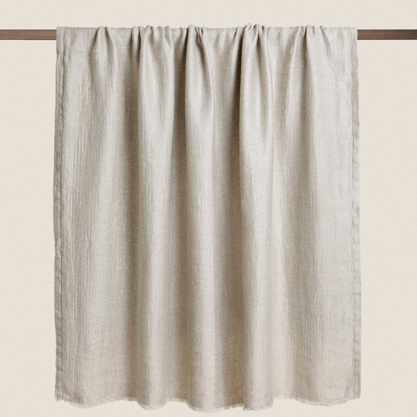 Scalloped Linen Throw