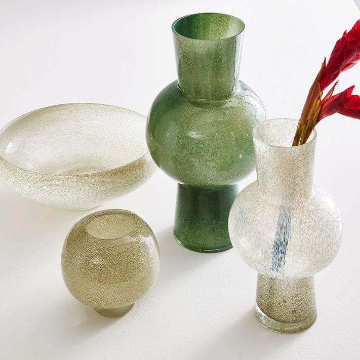 Jade Colored Glass Vases