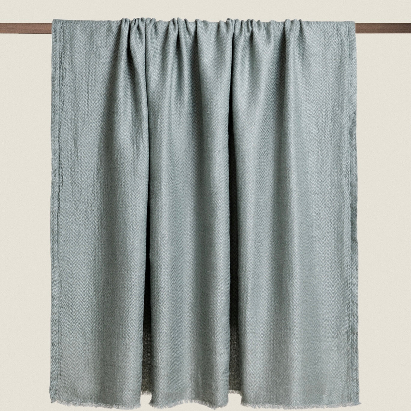 Scalloped Linen Throw