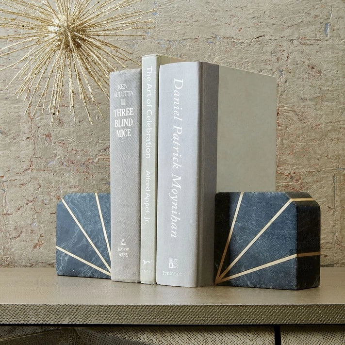 Stone Bookend - Gray Marble