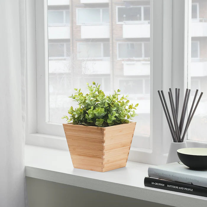 Square Natural Bamboo Plant Pot