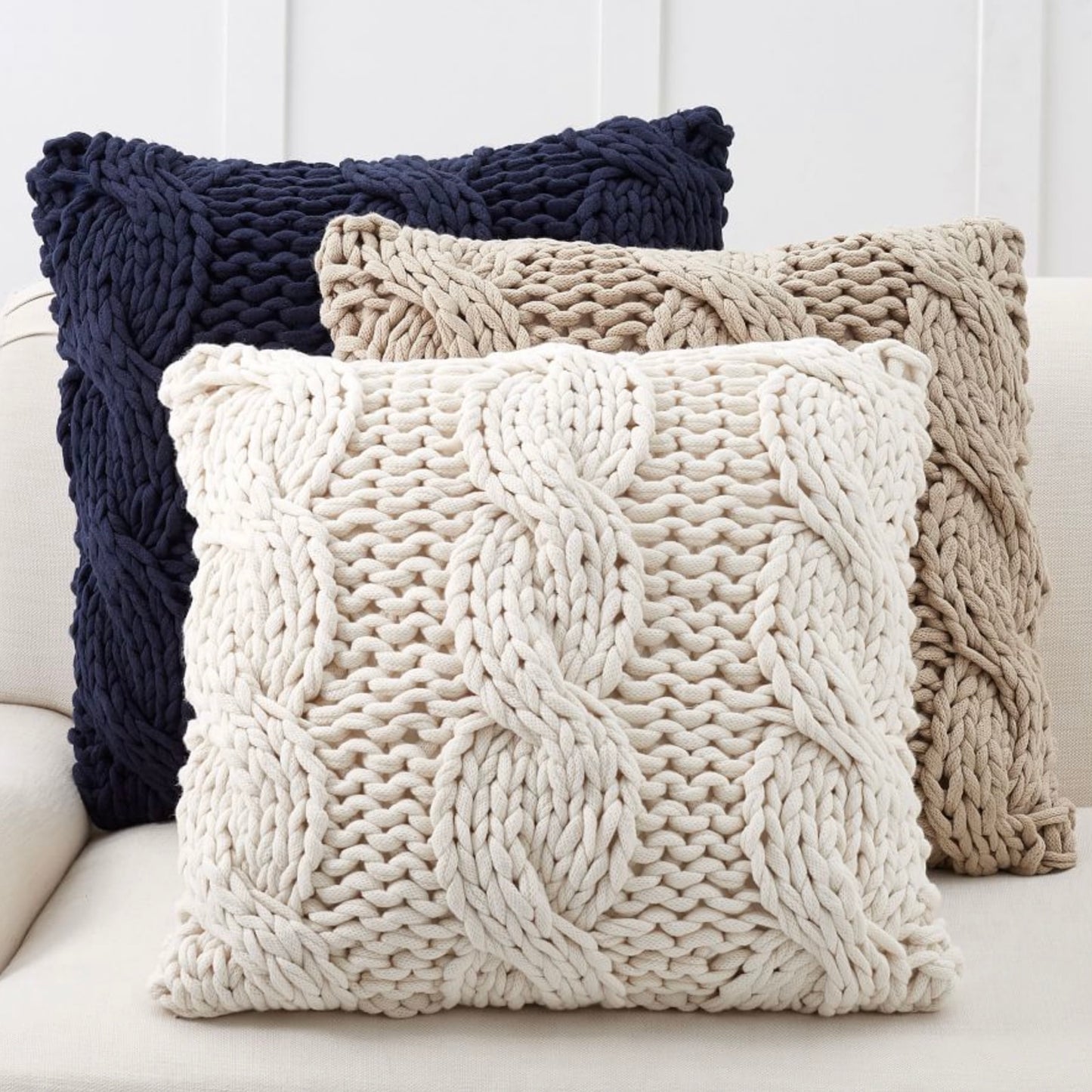 Colossal Handknit Pillow Cover