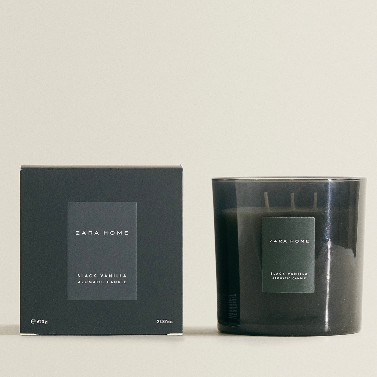 Black Vanilla Scented Candle