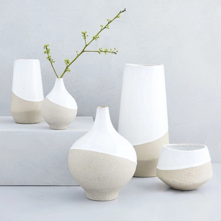 Half-Dipped Stoneware Vases