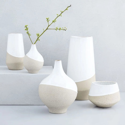 Half-Dipped Stoneware Vases