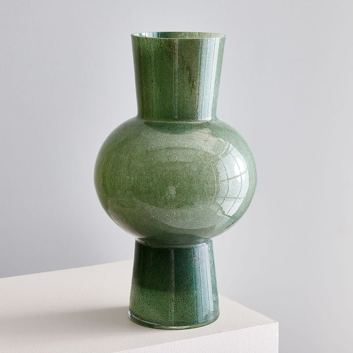 Jade Colored Glass Vases