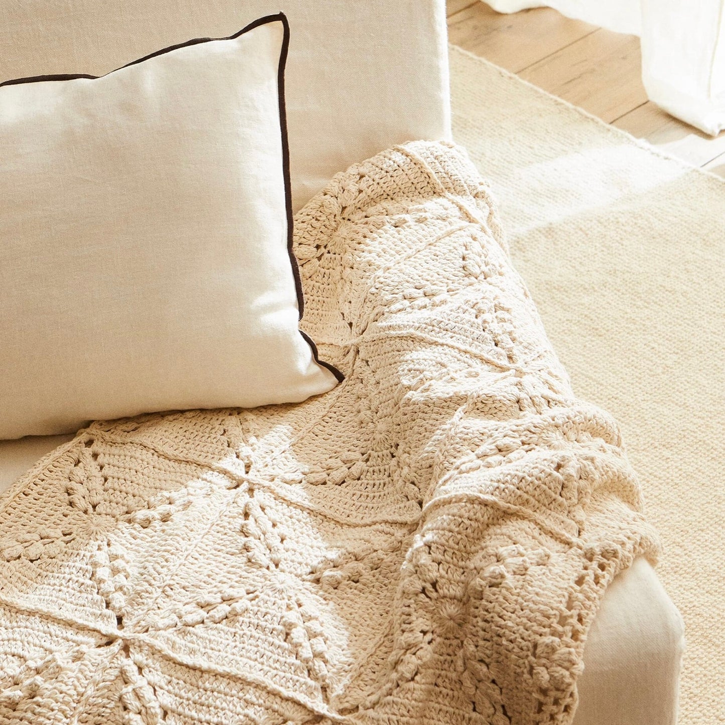 Cotton Knit Throw