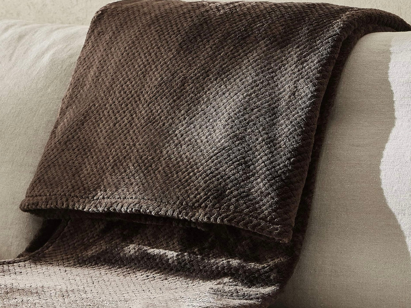 Textured Fur Throw