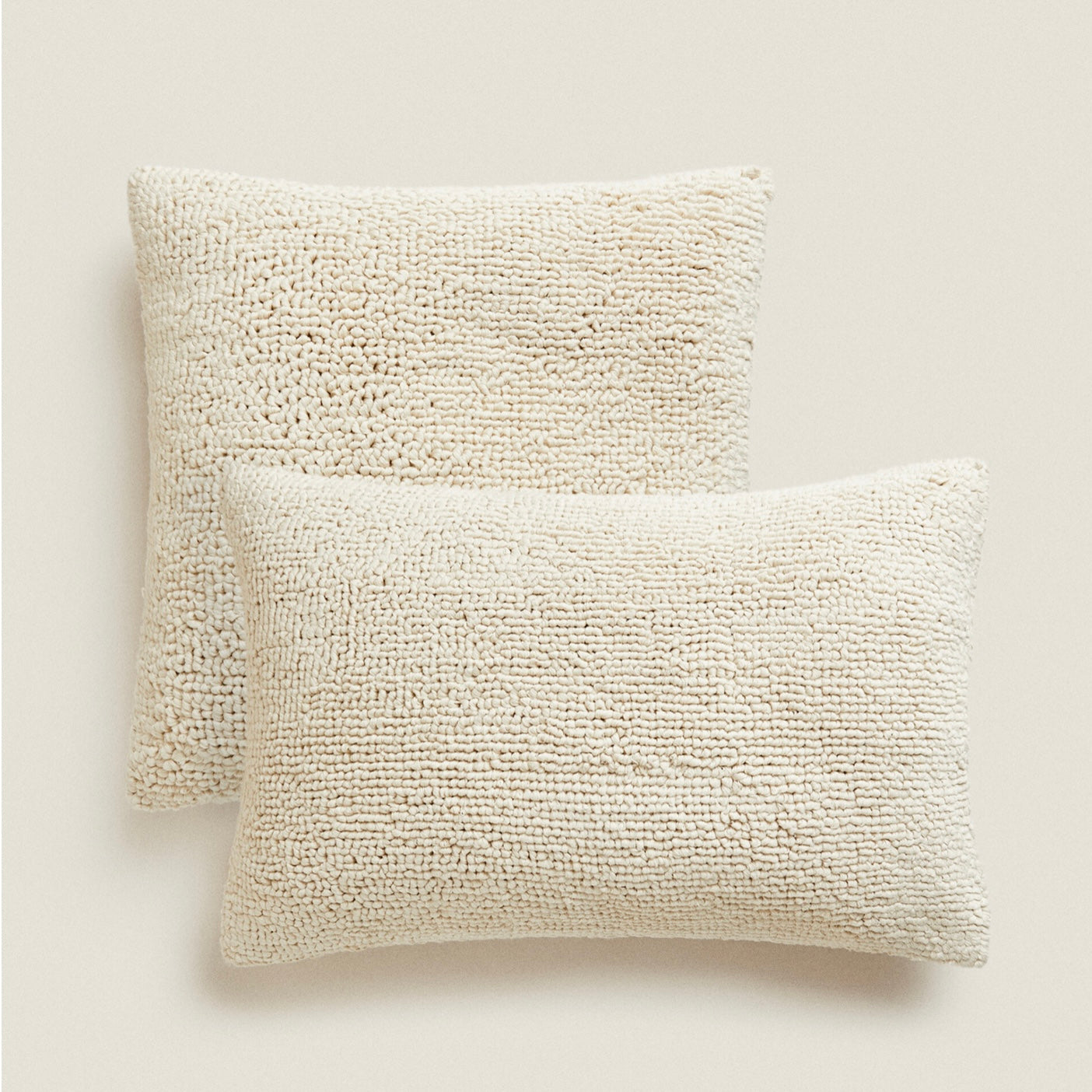 Cream Textured Cushion