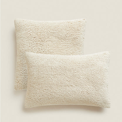 Cream Textured Cushion